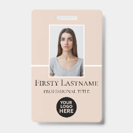 Tarjeta De Identificación Foto personalizada del empleado, código de barras,