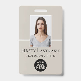 Tarjeta De Identificación Foto personalizada del empleado, código de barras,