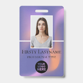 Tarjeta De Identificación Foto personalizada del empleado, código de barras,