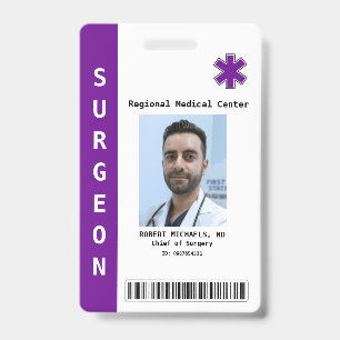 Tarjeta De Identificación Foto personalizada del empleado, nombre, código de
