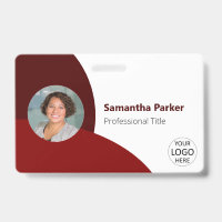 Foto personalizada roja, logotipo, código de barra