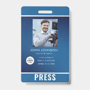 Tarjeta De Identificación Foto Placa de prensa para fotógrafos