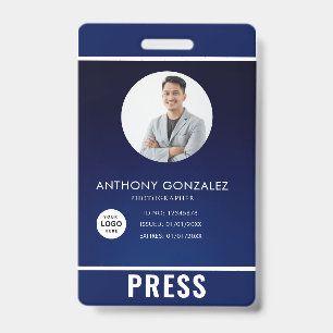 Tarjeta De Identificación Foto Placa de prensa para fotógrafos