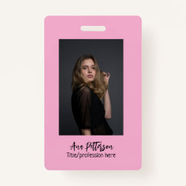 Tarjeta De Identificación foto profesional sitio web QR email social moderno