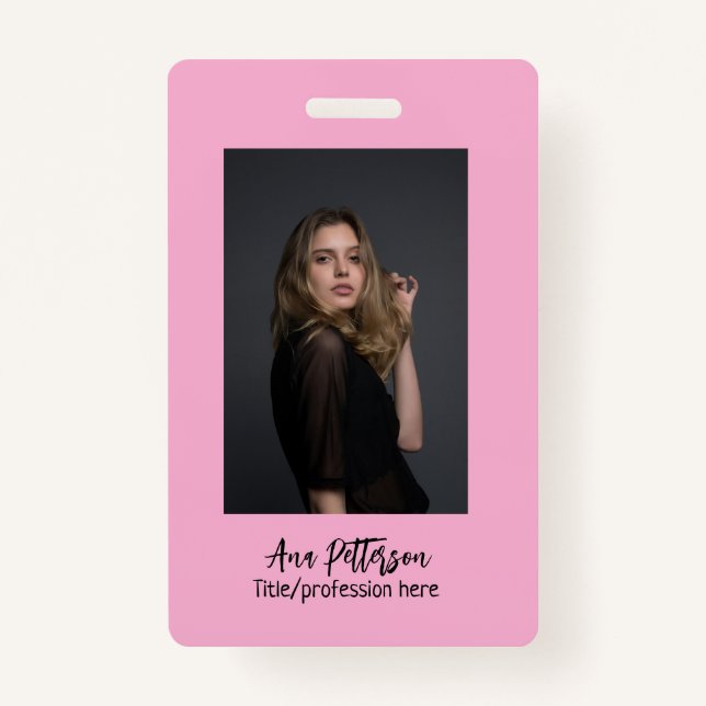 Tarjeta De Identificación foto profesional sitio web QR email social moderno (Anverso)