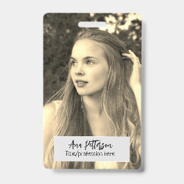 Tarjeta De Identificación foto profesional sitio web QR email social moderno