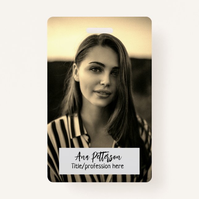 Tarjeta De Identificación foto profesional sitio web QR email social moderno (Anverso)