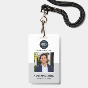 Tarjeta De Identificación Foto y logotipo de la empresa comercial
