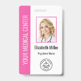Tarjeta De Identificación Foto y texto personalizados para profesionales méd