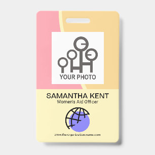 Tarjeta De Identificación Fotografía de Empleado Pastel Apacible