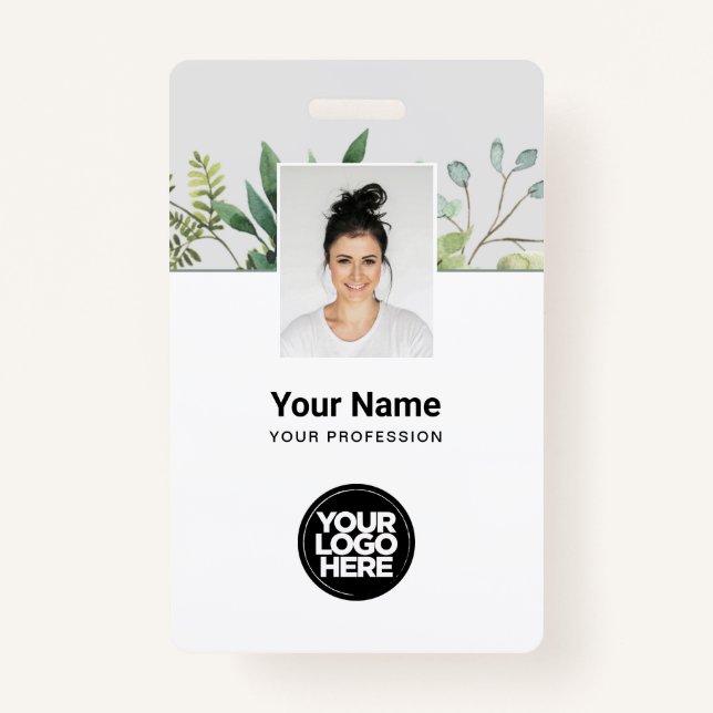 Tarjeta De Identificación Fotografía de los empleados de Eucalyptus, código  (Anverso)