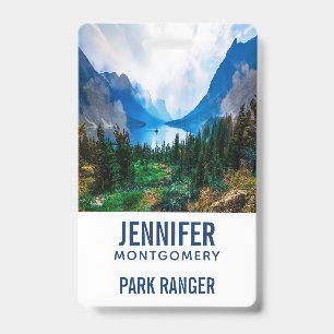 Tarjeta De Identificación Fotografía de un paisaje montañoso rústico campest