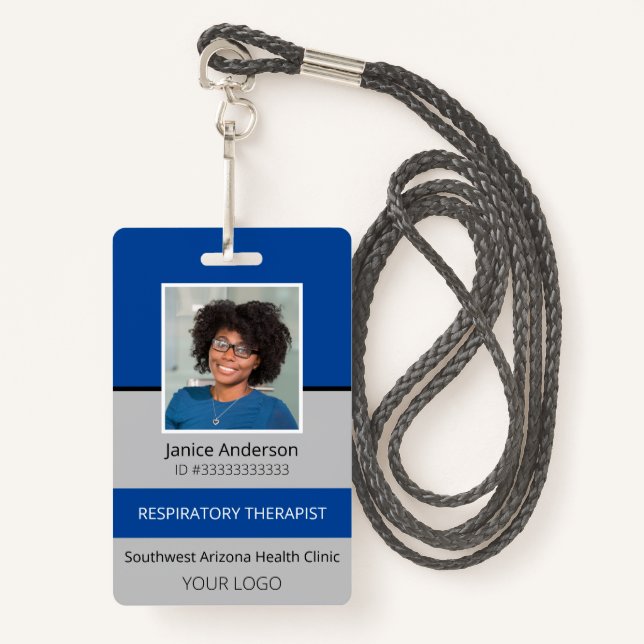 Tarjeta De Identificación Fotografía profesional Seguridad de los empleados  (Anverso son cordón)