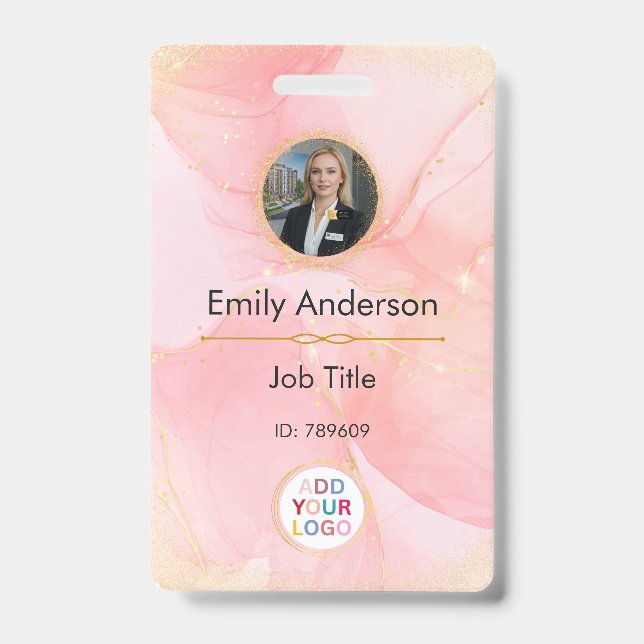 Tarjeta de identificación fotográfica con logotipo (Anverso)