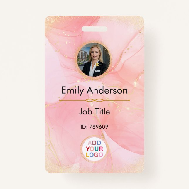 Tarjeta de identificación fotográfica con logotipo (Anverso)