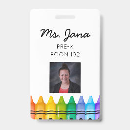 Tarjeta de identificación fotográfica de docente p