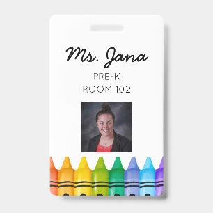 Tarjeta de identificación fotográfica de docente p