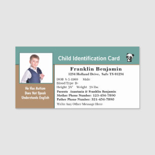 Tarjeta de identificación fotográfica Personaliz