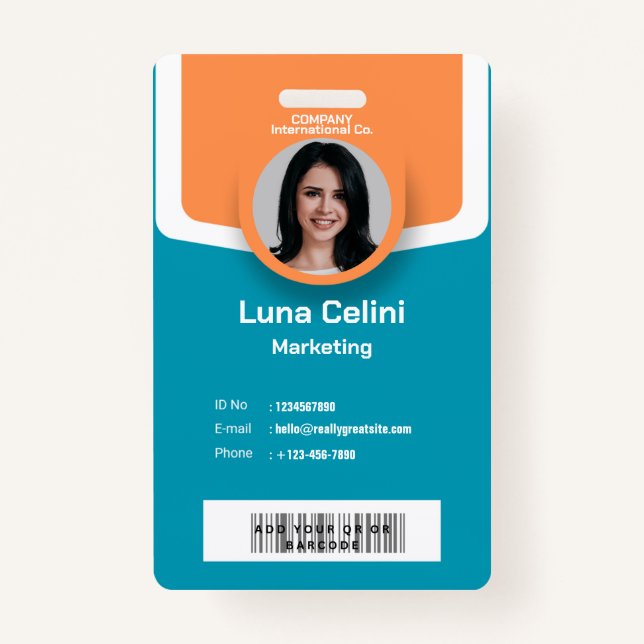 Tarjeta de identificación fotográfica profesional  (Anverso)
