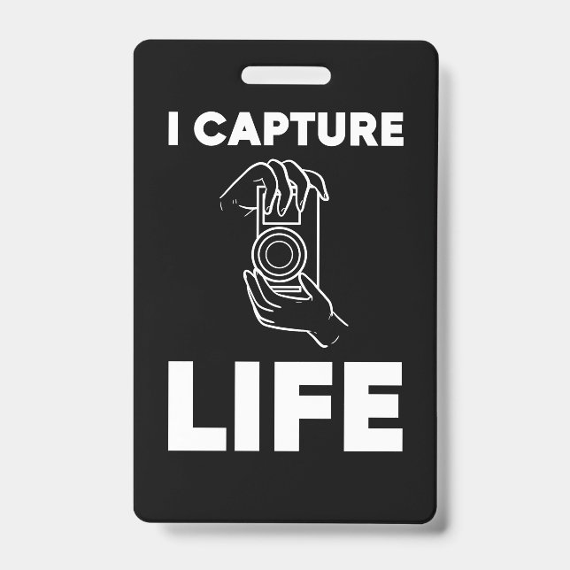Tarjeta De Identificación Fotógrafo Captura la Vida (Parte frontal)