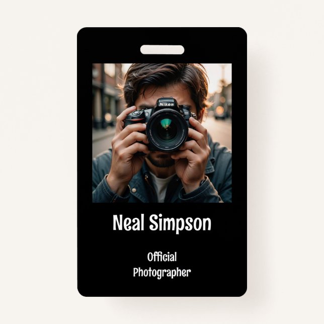 Tarjeta De Identificación Fotógrafo Oficial (Anverso)