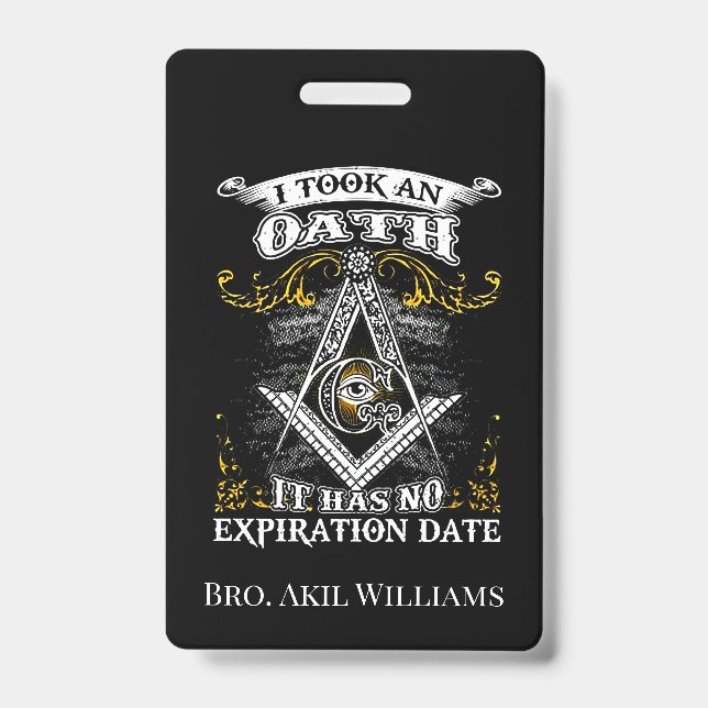 Tarjeta De Identificación Freemason (Front)