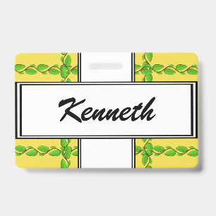 Tarjeta De Identificación Frontera de hoja de parra por Kenneth Yoncich