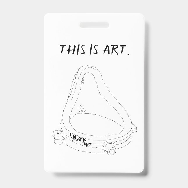 Tarjeta De Identificación Fuente de Marcel Duchamp R.Mutt 1917 (Parte frontal)