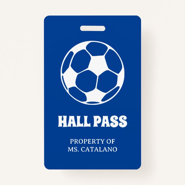 Tarjeta De Identificación Fútbol futbol Fútbol Salón del Teacher (Reverso)