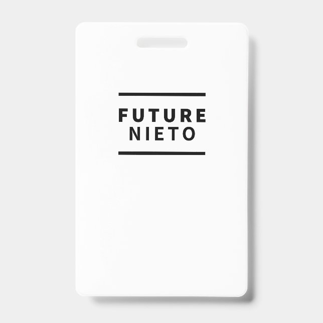 Tarjeta De Identificación Futuro nieto (Parte frontal)