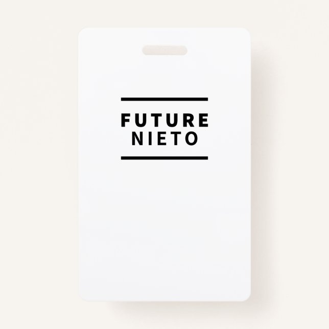 Tarjeta De Identificación Futuro nieto (Anverso)