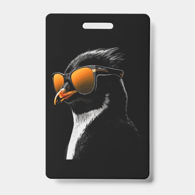 Tarjeta De Identificación Gafas de sol de pingüino (Parte frontal)