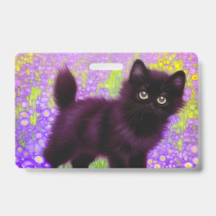 Tarjeta De Identificación Gatito negro de Gustav Klimt