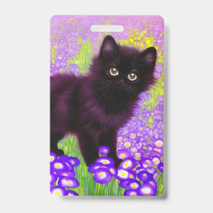 Tarjeta De Identificación Gatito negro de Gustav Klimt