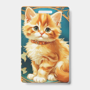 Tarjeta De Identificación Gato de Alphonse Mucha Art Nouveau