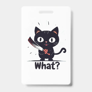 Tarjeta De Identificación Gato Malo - ¿Qué?