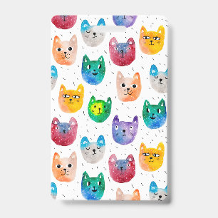 Tarjeta De Identificación Gatos acuarela y amigos