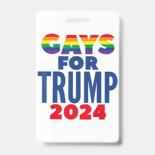 Tarjeta De Identificación Gays por Trump Elección 2024