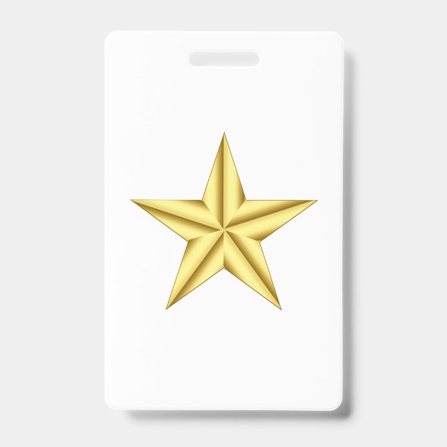 Tarjeta De Identificación General Militar Estrella del Oro (Front)