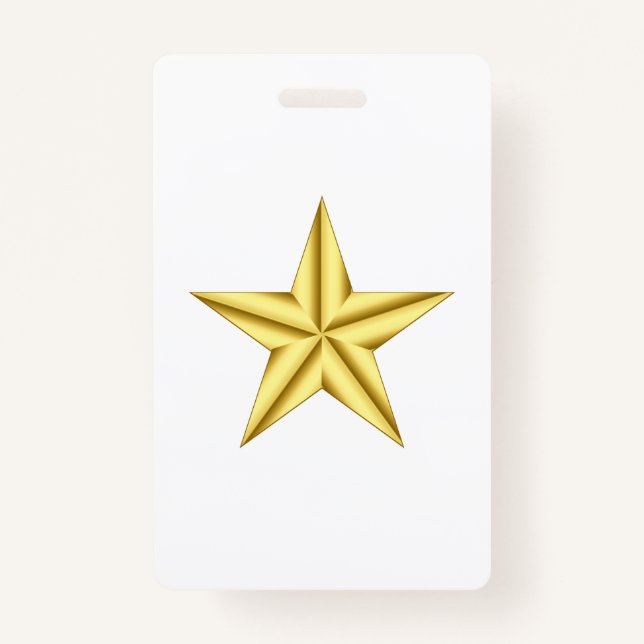 Tarjeta De Identificación General Militar Estrella del Oro (Anverso)
