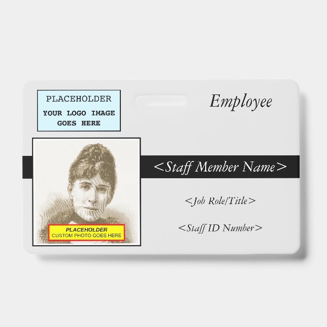 Tarjeta De Identificación Glamoroso carné de identificación del personal (Front)