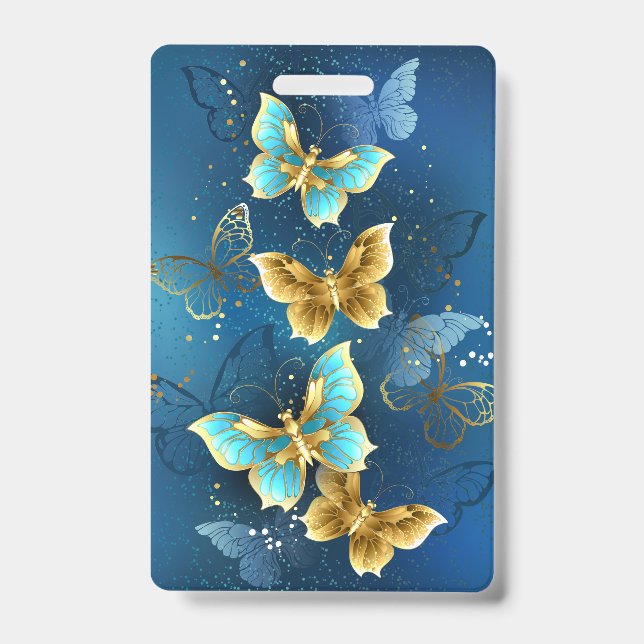 Tarjeta De Identificación Golden butterflies (Parte frontal)