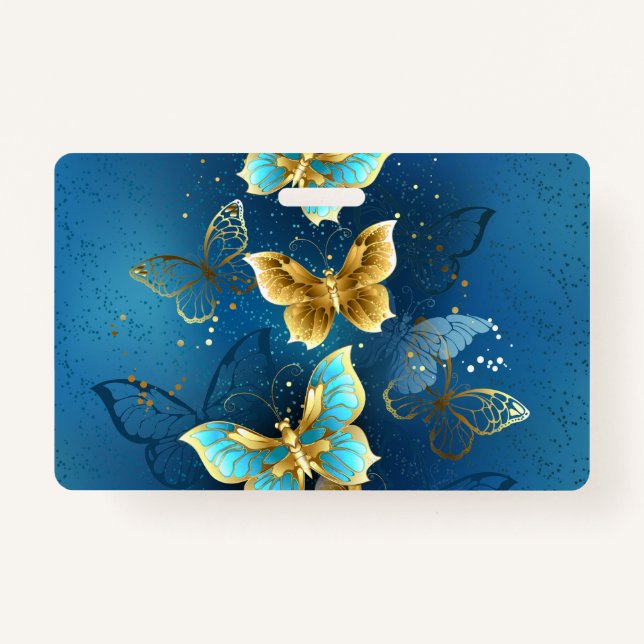 Tarjeta De Identificación Golden butterflies (Anverso)