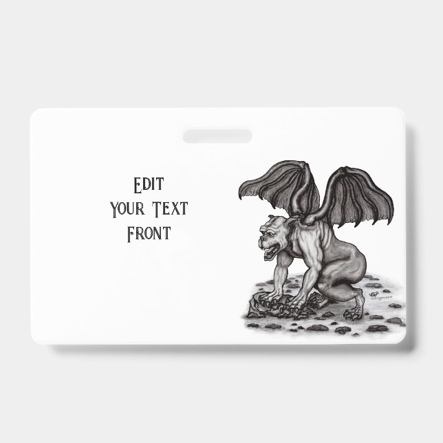 Tarjeta De Identificación Golem Gargoyle (Parte frontal)