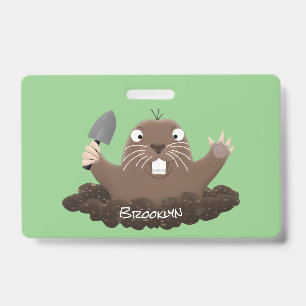 Tarjeta De Identificación Gracioso gopher digging personalizado ilustracion