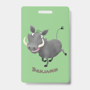 Tarjeta De Identificación Gracioso ilustracion de personalizado porcina afri