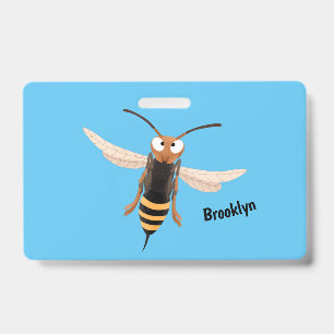 Tarjeta De Identificación Gracioso ilustracion personalizado de avispas de a