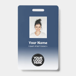 Tarjeta De Identificación Gradiente de Foto de Empleado Personalizada