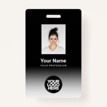 Gradiente de foto de empleado personalizado Blanco