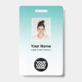 Tarjeta De Identificación Gradiente del nombre del logotipo del código de ba